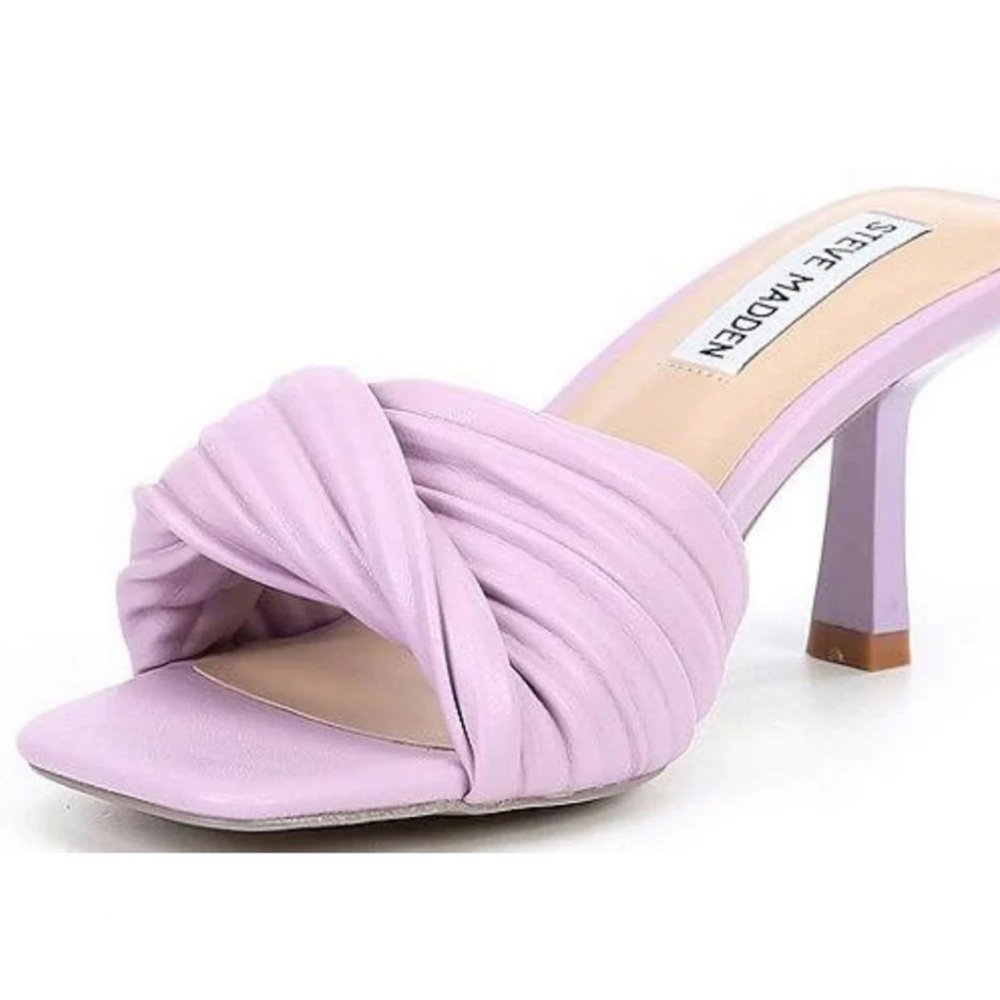Steve Madden Twinkled Lilac Square Toe Dress Mule Sandals Size 6 - Picture 2 of 8